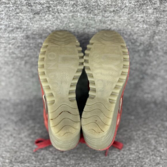 ✅Fly London Wedge Sandal Womens 6.5 Yama Peep Toe Ankle Tie Around Summer Shoes - Picture 2 of 11